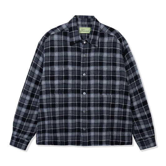 Black Wool Button Up Shirt